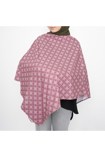 Nursing Cover Printed Cotton Spandex In Maroon